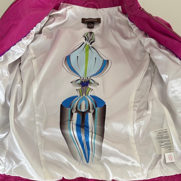 Danier Fuchsia Leather Jacket - Picture 3 of 5